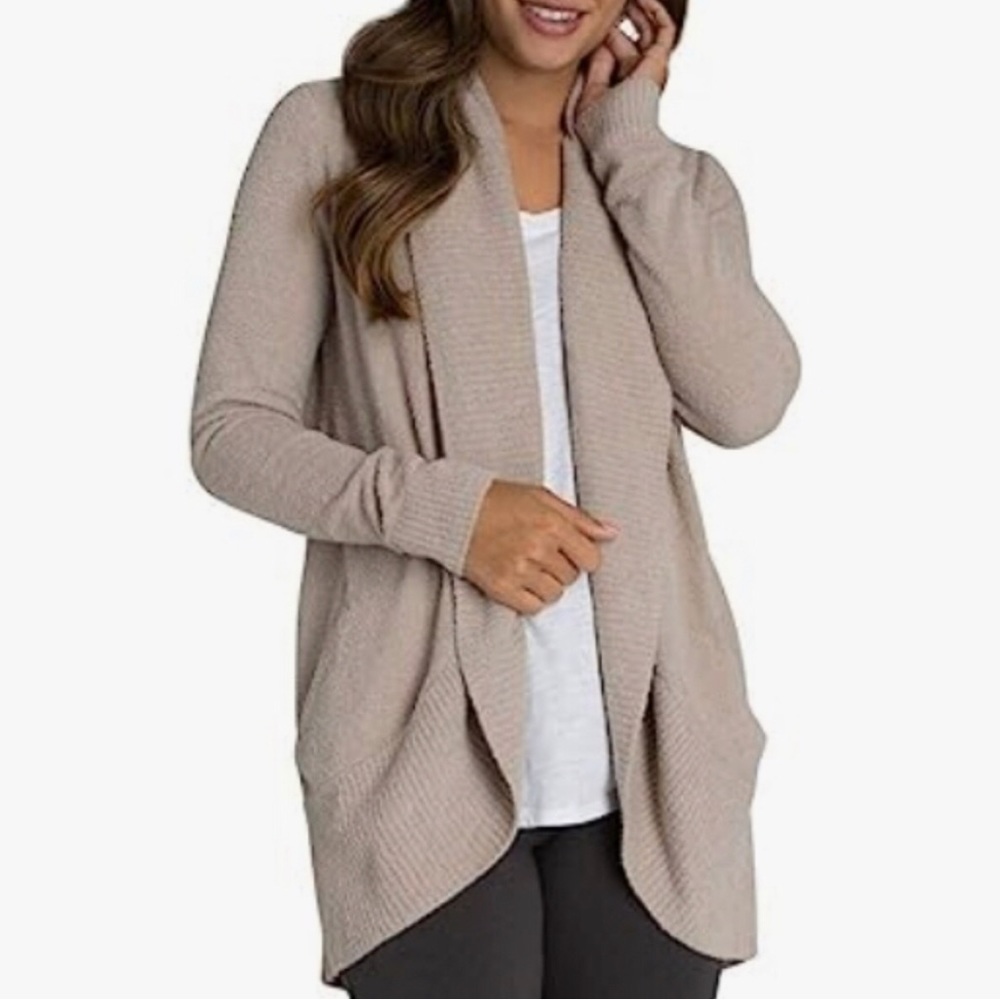 Barefoot Dreams Incredibly Soft And Warm Hooded Open Sweater Cardigan Xl